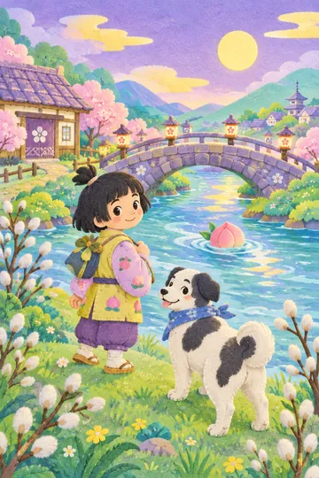 Momotaro, Or The Story Of The Son Of A Peach — cover illustration